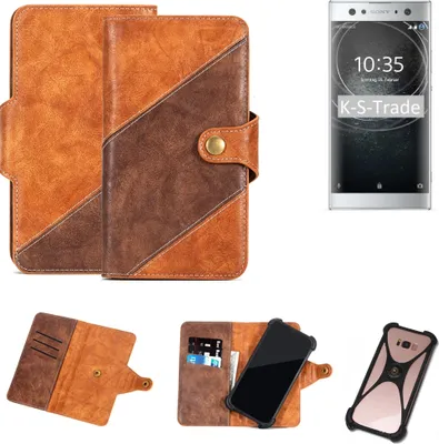 Produktbild von K-S-Trade Handy-Hülle Schutz-Hülle Bookstyle Case Wallet-Case kompatibel mit Sony Xperia XA2 Ultra Handy Cover Bumper Kantenschutz Smartphone
