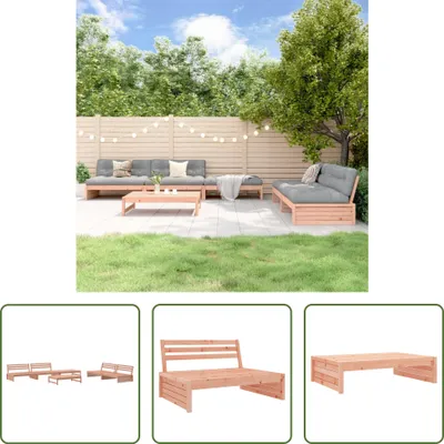 Produktbild von The Living Store 6-tlg. Garten-Lounge-Set Massivholz Douglasie