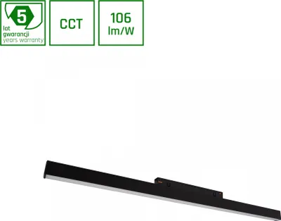Produktbild von LINE M LED Stromschienenstrahler 48V 17W CCT Schwarz