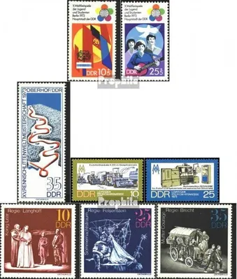 Produktbild von Briefmarken DDR 1973 Mi 1829-1830,1831,1832-1833, 1850-1852 (kompl.Ausg.) gestempelt Weltfestspiele der Jugend (I)