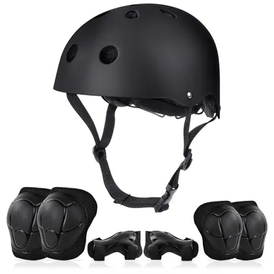 Image de Casque de vélo, ensemble de protection 7-en-1, pour enfants, pour le vélo, réglable, de 2 à 13 ans
