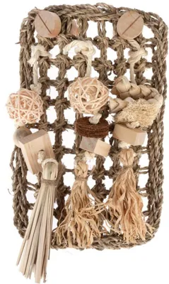 Image de Mur de jeu naturel pour perroquets de taille moyenne et grande en jonc de mer
