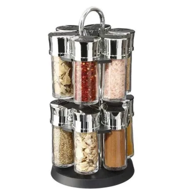 Produktbild von Secret de Gourmet - Rotierendes Gewürzregal - 12 Gläser