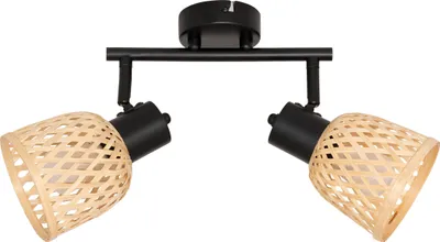 Produktbild von Deckenleuchte LIO mit 2 Bambusschirmen, 2 x Ø 17 cm