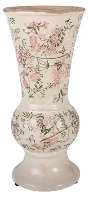 Image de Clayre & Eef Vase Ø 15x32 cm Beige Céramique