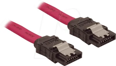 Produktbild von SATA-Kabel, 2x SATA-Stecker mit Verriegelung, 1m