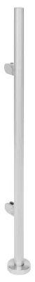 Obrázek produktu pro Sloupky zábradlí z nerezové oceli 316 – koncové sloupky 110 cm – Ø 4,2 cm – tloušťka stěny 1 mm – základna Ø 9,5 cm – pro sklo o tloušťce 12 mm – nosnost 60 kg – snadná montáž