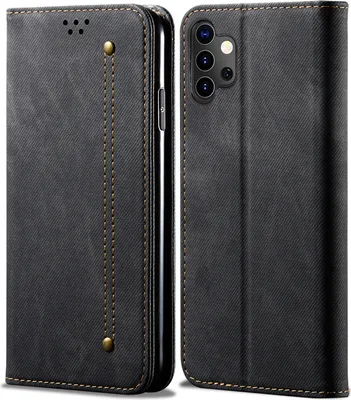 Immagine prodotto di Custodia Galaxy A32 5G, Custodia a portafoglio in pelle con chiusura magnetica e supporto per Samsung Galaxy A32 5G nero