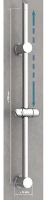 Produktbild von SCHÜTTE Duschstange SIGNO Verstellbar Chrom