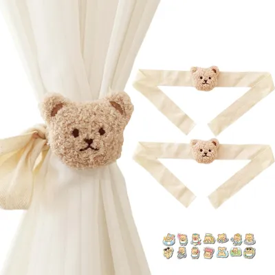 Image de Ensemble de deux pinces à rideaux avec motif ours