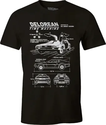 Immagine prodotto di Maglietta di Ritorno al Futuro Delorean Blueprint Ritorno al Futuro
