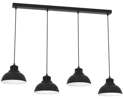 Productafbeelding van Zwarte hanglamp met vier lichtpunten, model SVEN 9095 Luminex