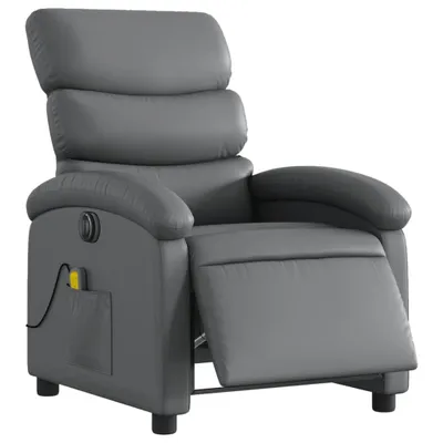 Image de Fauteuil de massage 92 x 70 x 99 Électrique Gris Similicuir