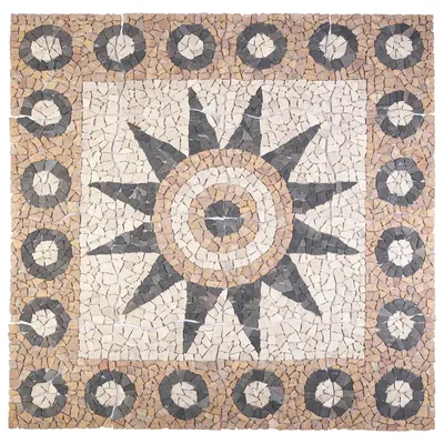 Produktbild von vidaXL Mosaikfliesen Blütenmuster Mehrfarbig 120 x 120 cm Marmor