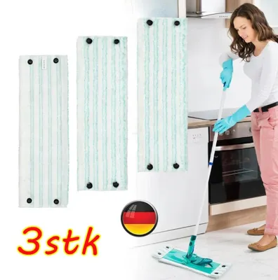 Productafbeelding van 3 stuks vervangende microvezel opzetstukken voor Leifheit Combi/Clean Twist M microvezelmop