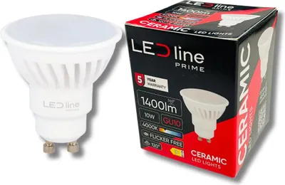 Produktbild von LED-line Premium LED GU10 10W = 100W Reflektor 1400lm 120° Keramik 170-250V Neutralweiß 4000K