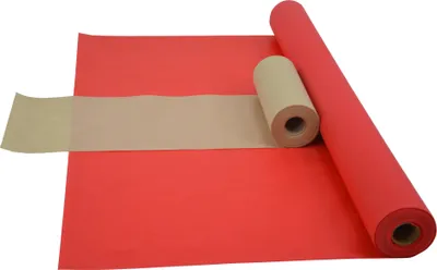 Produktbild von Sensalux Kombi-Set 1 Tischdeckenrolle 1m x 25m rot + Tischläufer 30cm beige