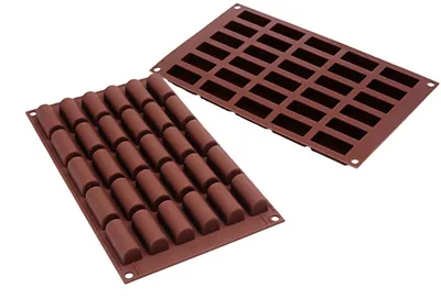 Produktbild von Silikomart | SF129 Silikonform für Mini-Buchweizen-Muffins, antihaftbeschichtet, 30 Aussparungen