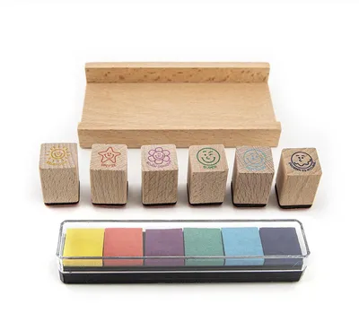 Produktbild von Holzstempel-Set Lehrer 6 Motive 13 Teile