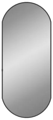Image de Miroir mural ovale, 70 x 30 cm, noir