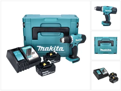 Produktbild von Makita DDF 453 RGJ Akku Bohrschrauber 18 V 42 Nm + 2x Akku 6,0 Ah + Ladegerät + Makpac