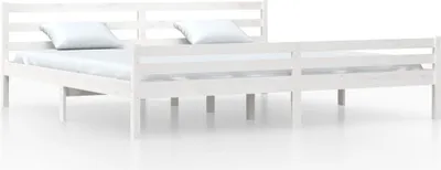Immagine prodotto di vidaXL Letto in legno massiccio bianco 200x200 cm