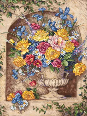 Imagen del producto de Letistitch, kit de bordado de punto de cruz "Alcoba neoclásica", con esquema de puntos, 43x32 cm