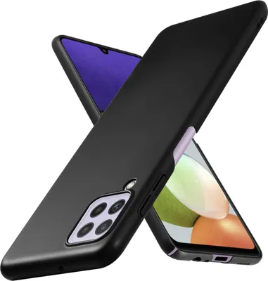 Produktbild von Cadorabo Hülle für Samsung Galaxy A22 4G / M22 / M32 4G Schutzhülle in Schwarz Hard Case Handy Hülle Etui