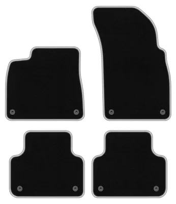 Immagine prodotto di Tappetini in moquette per Audi Q8 2018- (SUV) – set 4 pezzi, nero/argento, su misura – Wielganizator CARLUX