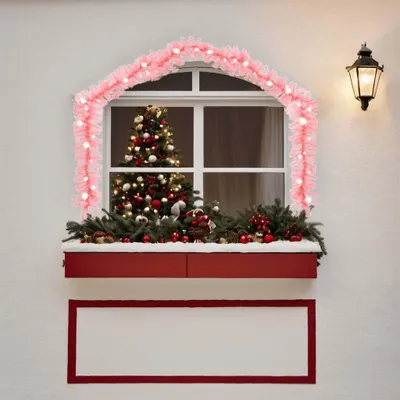 Produktbild von vidaXL Weihnachtsgirlande mit LED 10 m Rosa