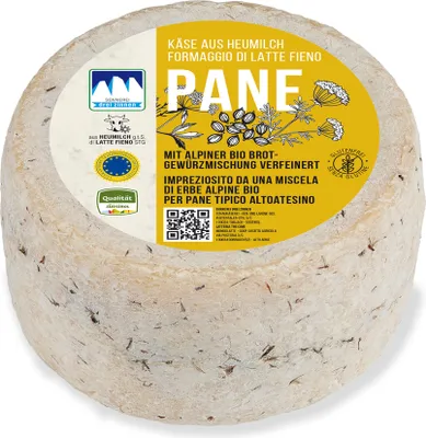 Produktbild von Heumilch Käse PANE Form ca. 700 gr. - Sennerei Drei Zinnen