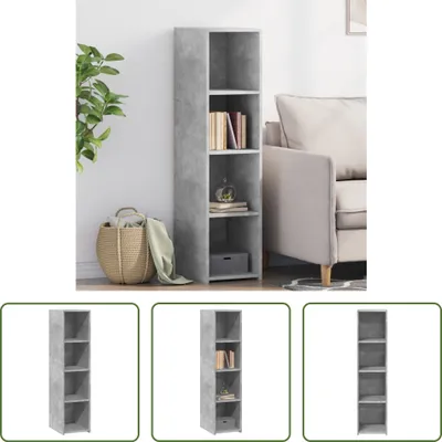 Produktbild von The Living Store Highboard Betongrau 30x41x124 cm Holzwerkstoff