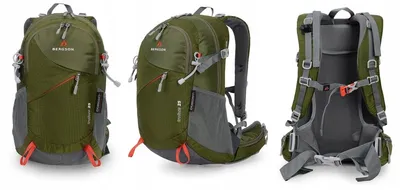 Produktbild von Bergson Trofors 25L Wanderrucksack Trekkingrucksack mit Hüftgurt Regenhülle Grün