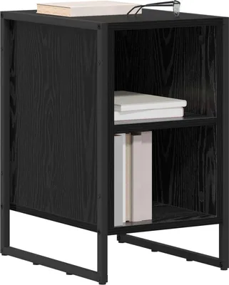 Zdjęcie produktu dla vidaXL Stolik nocny o wyglądzie czarnego dębu 39,5 x 30 x 50 cm materiał drewnopochodny