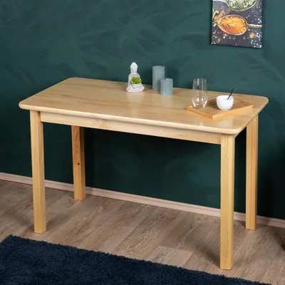 Produktbild von Esstisch massiv 001 (eckig) - Abmessung 75 x 120 x 60 cm (H x B x T)