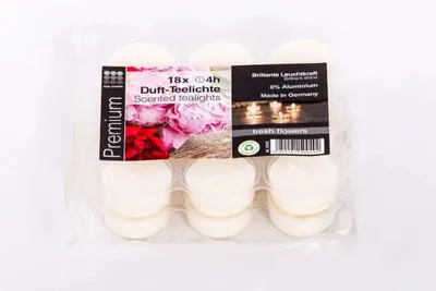 Produktbild von Duft-Teelicht, Click-Light. 18 Stück, 4h Brenndauer Fresh Flowers