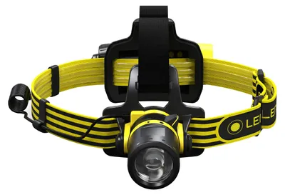 Produktbild von Ledlenser EXH8, Stirnband-Taschenlampe, Schwarz, Gelb, IP68, 180 lm, 120 m, 40 h