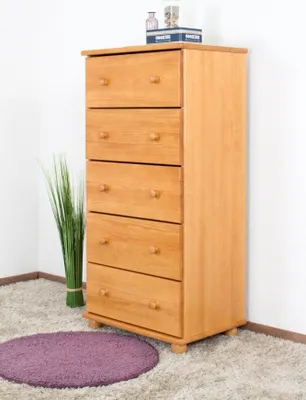 Produktbild von Kommode Kiefer massiv Vollholz Erlefarben Junco 141 - 123 x 60 x 42 cm (H x B x T)