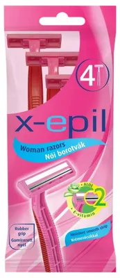Image de X-Epil - Rasoir jetable pour femmes - 2 lames - Pack de 4