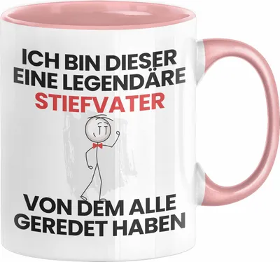 Produktbild von Stiefvater Geschenk Tasse Lustige Geschenkidee Geburtstag für Stiefvater Ich Bin Dieser Legendäre Stiefvater Von Dem Alle Geredet Haben Kaffee-Becher (Rosa)