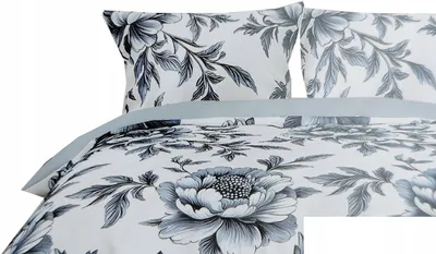 Produktbild von Smukee Mikrofaser Satin Bettwäsche Set 220x200 Weiß-Blau