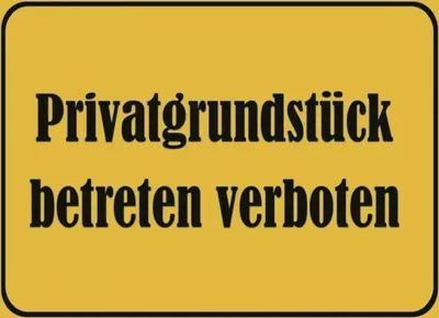 Produktbild von vianmo Holzschild 30x40 cm Privatgrundstück betreten