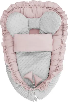 Produktbild von Minky Belisima Maus rosa Baby Nest mit Decke