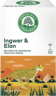 Produktbild von Früchte-Gewürztee Ingwer und Elan 20 Beutel 40g von Lebensbaum