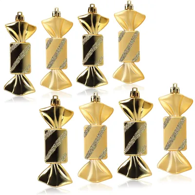 Produktbild von com-four® 8x Christbaumanhänger Bonbon - Weihnachtskugel Geschenkbonbon