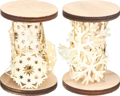 Produktbild von com-four® 2x Girlande aus Papier zur Weihnachtsdeko - Weihnachtsgirlande - Weihnachtsbaumschmuck - Fensterdekoration [Auswahl variiert]