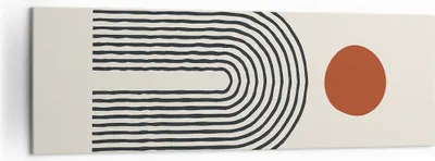 Produktbild von Bild auf Leinwand - Leinwandbild - Einteilig - Abstraktion Grafik Linien - 160x50cm - Wand Bild - Wanddeko - Wandbilder - Leinwanddruck - Bilder - Wanddekoration - Leinwand bilder - AB160x50-5035