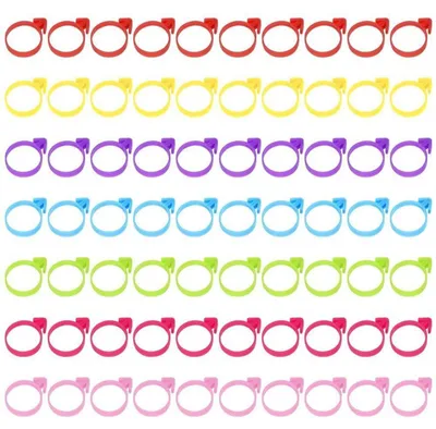 Immagine prodotto di Clip di chiusura per sacchetti di pasticceria, confezione da 70 pezzi, colorati, in silicone, riutilizzabili, ideali per cupcakes e dolci