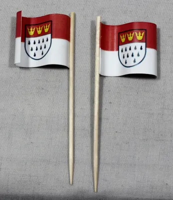 Produktbild von Party Picker Flagge Köln 25 Stück Beutel Papierfähnchen