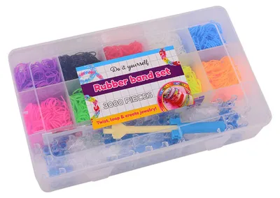 Image de Jeu de bagues pour métier à tisser dans une boîte de rangement, 3000dlg.
